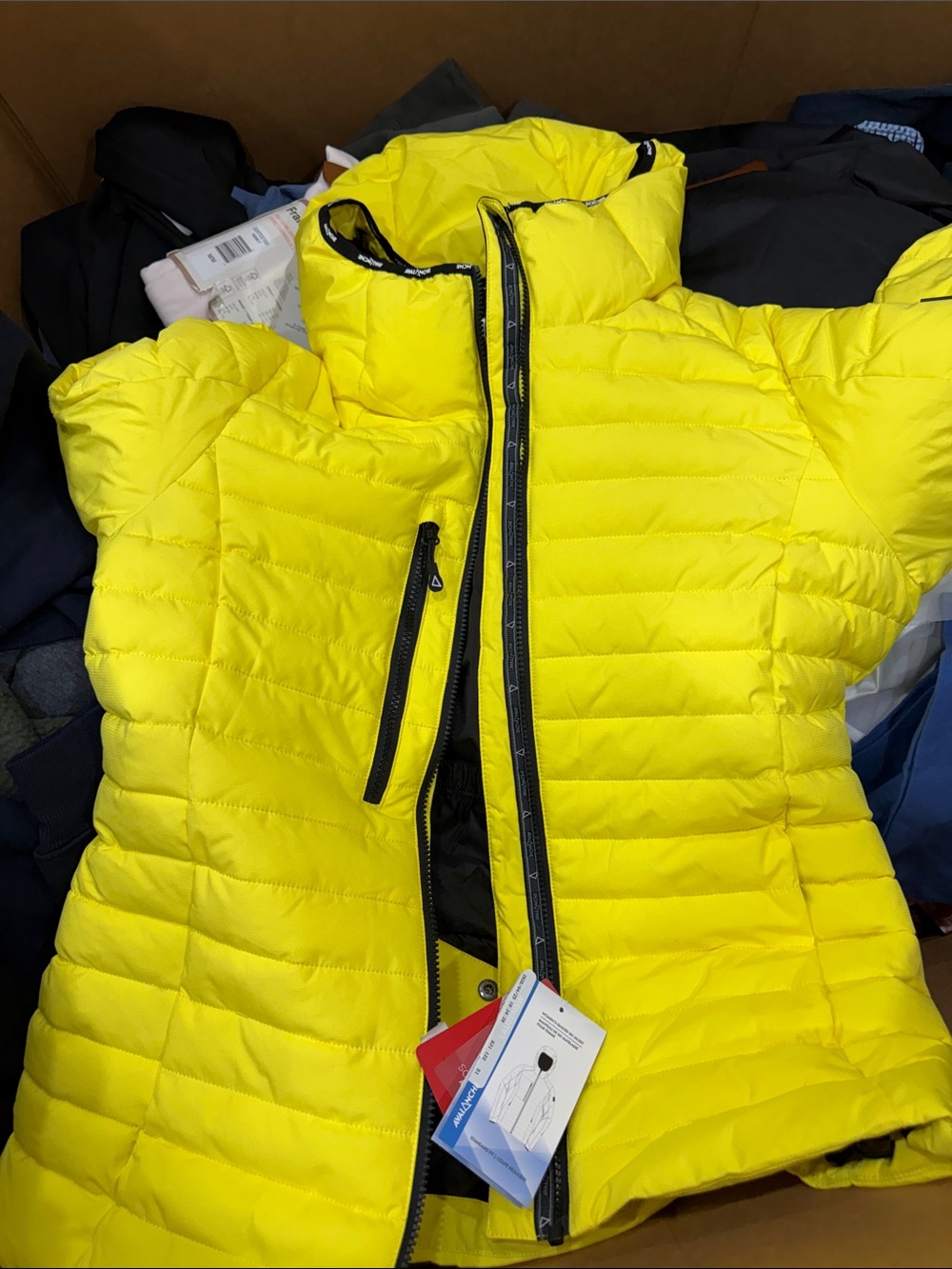 Women's Yellow Packable Puffer Jacket - Lightweight Insulated Coat